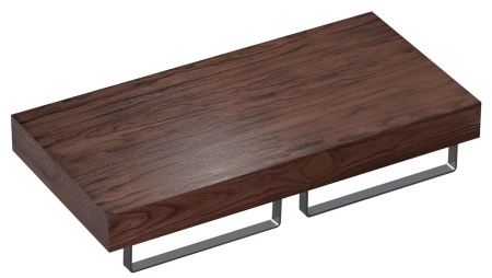 Набор 3 в 1 Wellsee Genuine Tree 162014004, столешница под раковину 1 шт ( 100 х 50 см, темный дуб Гварнери), полотенцедержатель 2 шт (полированная нержавеющая сталь)