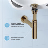Набор 2 в 1 Сифон для раковины + донный клапан Wellsee Drainage System 182121003, золото