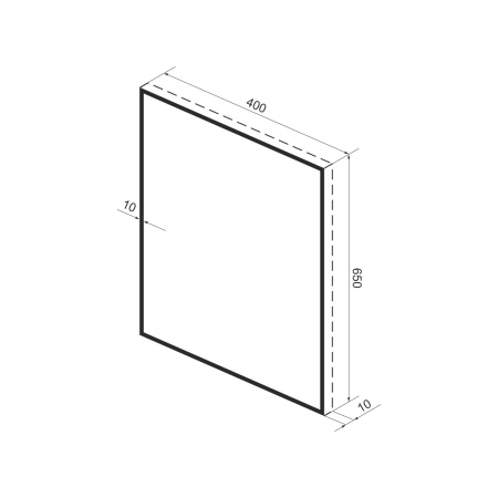 Влагостойкое зеркало Wellsee 7 Rays' Spectrum 172200480, 40 х 65 см