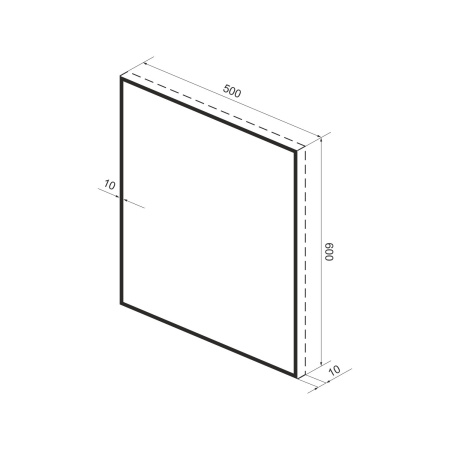 Влагостойкое прямоугольное  зеркало Wellsee 7 Rays' Spectrum 172200500, 50 х 60 см