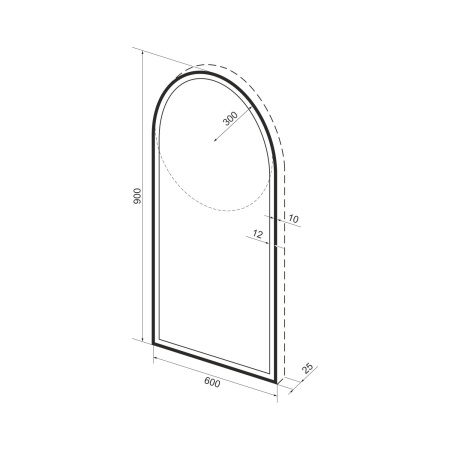 Влагостойкое зеркало с подсветкой для ванной комнаты Wellsee 7 Rays' Spectrum 172201740, 60 х 90 см