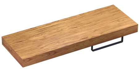 Набор 2 в 1 Wellsee Genuine Tree 162012005, столешница под раковину (140 х 50 см, светлый дуб Оксфорд), полотенцедержатель (матовый черный)