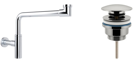 Набор 2 в 1 Сифон для раковины + донный клапан Wellsee Drainage System 182124003