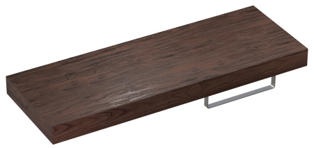 Набор 2 в 1 Wellsee Genuine Tree 162015003, столешница под раковину (120 х 50 см, темный дуб Гварнери), полотенцедержатель (полированная нержавеющая сталь)