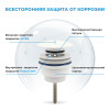 Универсальный донный клапан для раковины Wellsee Drainage System 182143000, для умывальников с переливом/без перелива, латунь, матовый белый