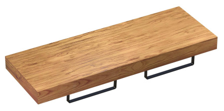 Набор 3 в 1 Wellsee Genuine Tree 162012006, столешница под раковину 1 шт (140 х 50 см, светлый дуб Оксфорд), полотенцедержатель 2 шт ( матовый черный)