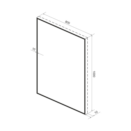 Влагостойкое зеркало Wellsee 7 Rays' Spectrum 172200740, 80 х 100 см