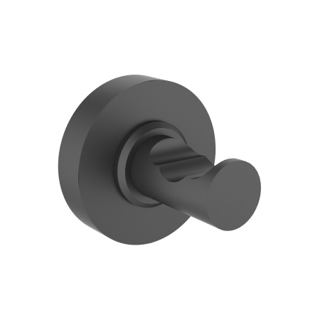 Набор аксессуаров для ванной комнаты 5 в 1 Wellsee Finishing Touch: дозатор для мыла, мыльница, крючок 2 шт, стакан для щеток (черный матовый) 182512002