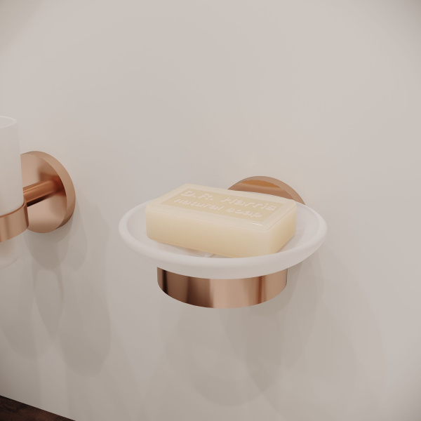 Мыльница с держателем Wellsee Finishing Touch 182504000, розовое золото