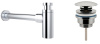 Набор 2 в 1 Сифон для раковины + донный клапан Wellsee Drainage System 182104003