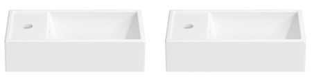 Набор 2 в 1 Wellsee WC Area 151802001, подвесные/накладные раковины 2 шт, 40 см