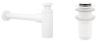 Набор 2 в 1 Сифон для раковины + донный клапан Wellsee Drainage System 182108002, матовый белый