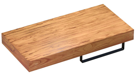 Набор 2 в 1 Wellsee Genuine Tree 162009005, столешница под раковину (80 х 50 см, светлый дуб Оксфорд), полотенцедержатель (матовый черный)