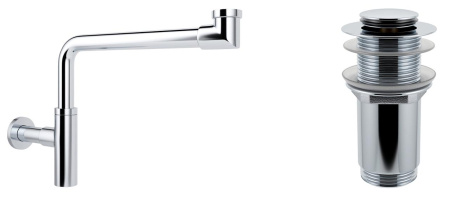 Набор 2 в 1 Сифон для раковины + донный клапан Wellsee Drainage System 182124002