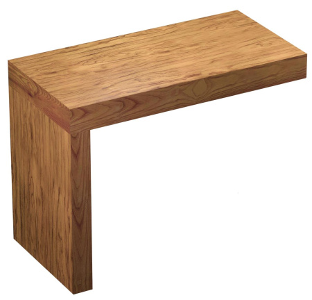 Набор 2 в 1 Wellsee Genuine Tree 162010001, столешница под раковину (100 х 50 см), опора для столешницы, светлый дуб Оксфорд