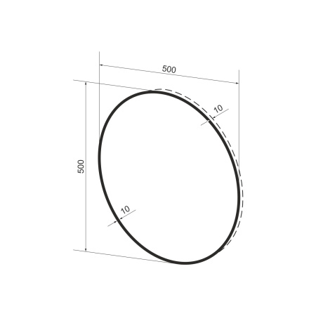 Влагостойкое круглое зеркало Wellsee 7 Rays' Spectrum 172200010, диаметр 50 см