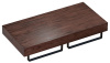 Набор 3 в 1 Wellsee Genuine Tree 162014006, столешница под раковину 1 шт (100 х 50 см, темный дуб Гварнери), полотенцедержатель 2 шт (матовый черный)