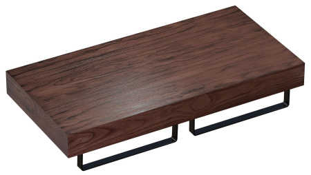Набор 3 в 1 Wellsee Genuine Tree 162014006, столешница под раковину 1 шт (100 х 50 см, темный дуб Гварнери), полотенцедержатель 2 шт (матовый черный)