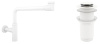 Набор 2 в 1 Сифон для раковин + донный клапан Wellsee Drainage System 182128002, матовый белый