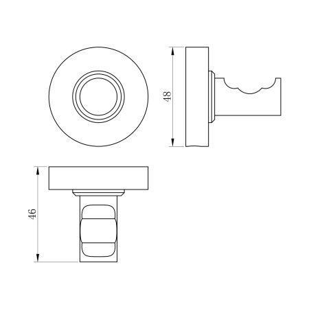 Крючок для полотенца/халата Wellsee Finishing Touch 182519000, розовое золото