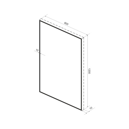 Влагостойкое зеркало Wellsee 7 Rays' Spectrum 172200760, 80 х 120 см