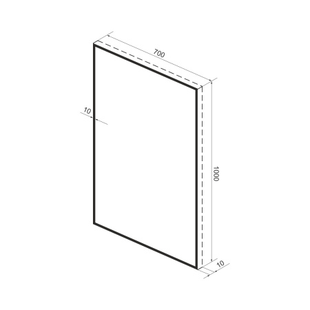Влагостойкое зеркало Wellsee 7 Rays' Spectrum 172200700, 70 х 100 см