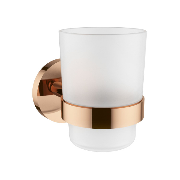 Набор аксессуаров для ванной комнаты 5 в 1 Wellsee Finishing Touch 182514002: дозатор для жидкого мыла, мыльница, крючок 2 шт, стакан для зубных щеток и пасты (розовое золото)